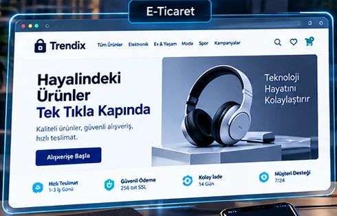 E-Ticaret web sitesi örneği