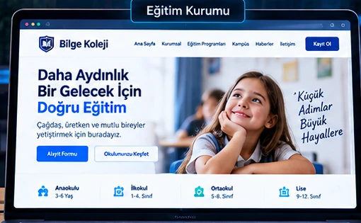 Eğitim web sitesi örneği