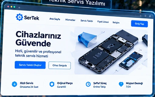 Teknik Servis web sitesi örneği